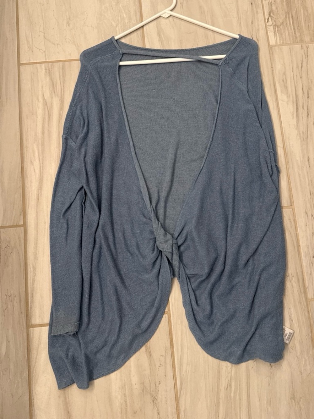 Light Blue BACK-KNOT Women's Sweater